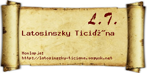 Latosinszky Ticiána névjegykártya